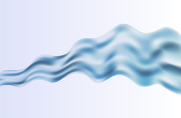 Abstract Blue Wave on  Background. Vector Illustration