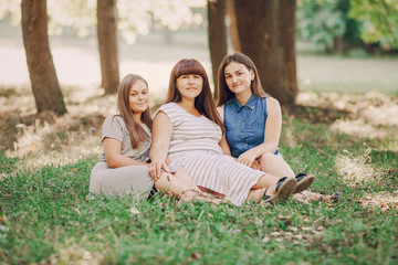 Fototapeta premium mother and daughters