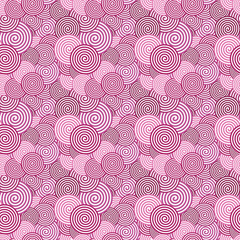 Colored Seamless Pattern. Abstract spiral Psychedelic Art Backgr