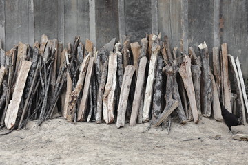 Stack of firewood-Akha Pala hill tribe. PakNamNoy area-Phongsali province-Laos. 3766