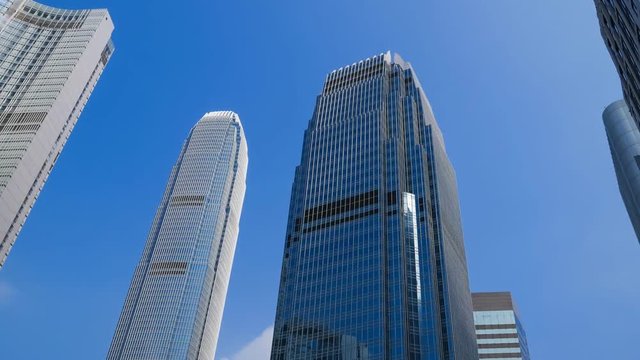 Time-lapse motion of  Building in Hong Kong city, China