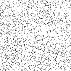 Abstract seamless crackle texture. Black cracks on white background.
