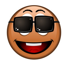 Black emoji, emoticon - sunglasses