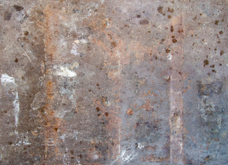 Badly aged and ruined metal plate