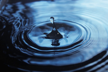 Beautiful splash of water drop on water surface