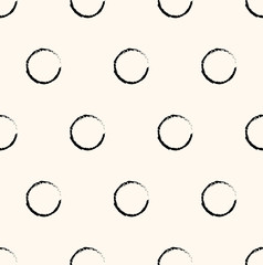 Seamless hand-drawn pattern with bubbles. Vector illustration