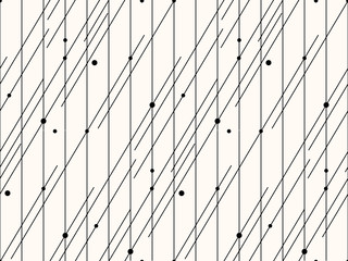 Vector seamless pattern. Striped abstract background. Minimalistic monochrome texture.