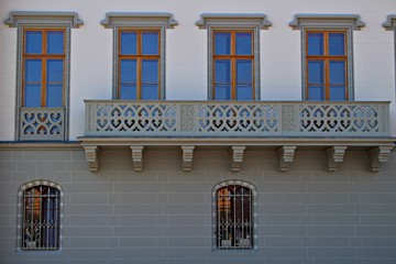 Windows and balcony