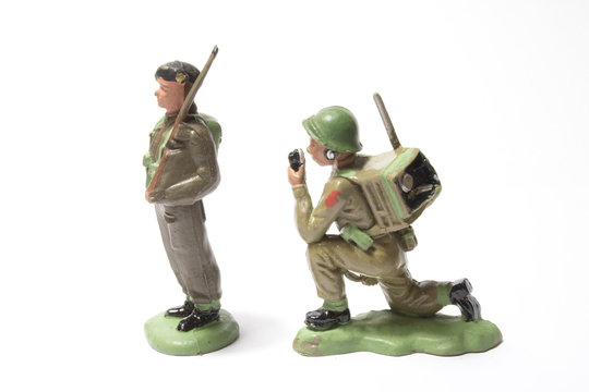Collection of Antique Tin Toy Soldiers