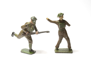 Collection of Antique Tin Toy Soldiers