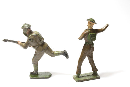 Collection of Antique Tin Toy Soldiers