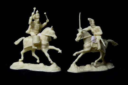 Collection of Vintage Toy Soldiers on horseback
