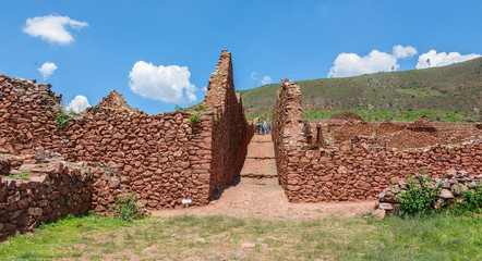 Pikillacta (Pikillaqta) is a ancient village of the Wari people in the Sacred Valley of the Incas - Peru, Latin America - 143611828