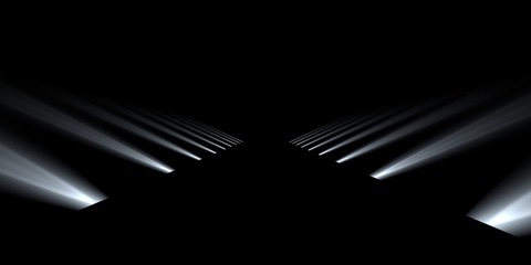 3d rendering of a futuristic road with lights