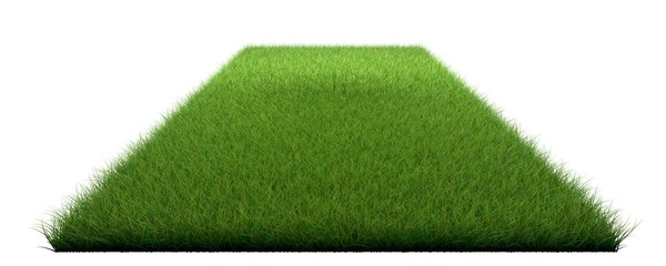 3d rendering of a grass patch isolated on white for architecture design or othe use