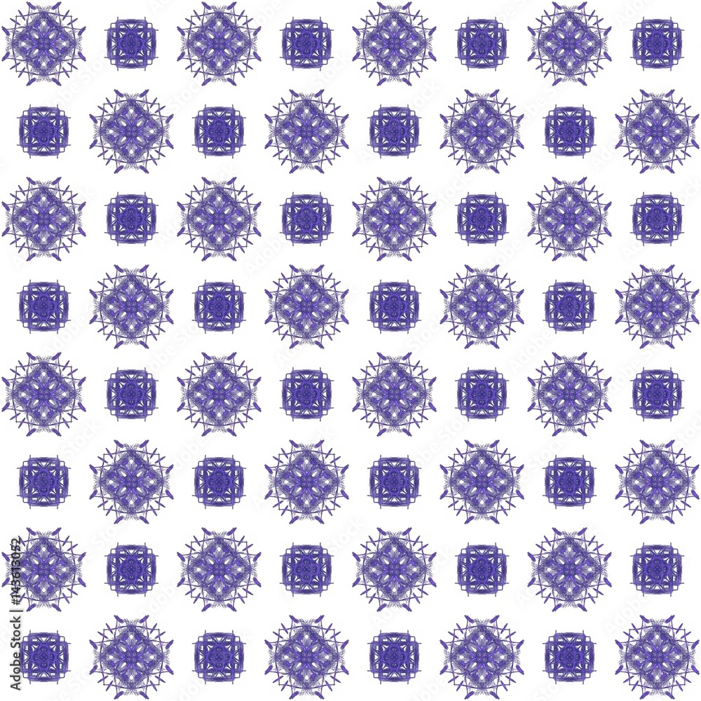 Fototapete seamless texture with 3d rendering abstract fractal blue pattern