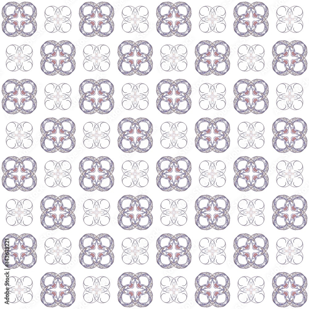 Fototapete seamless texture with 3d rendering abstract fractal blue pattern