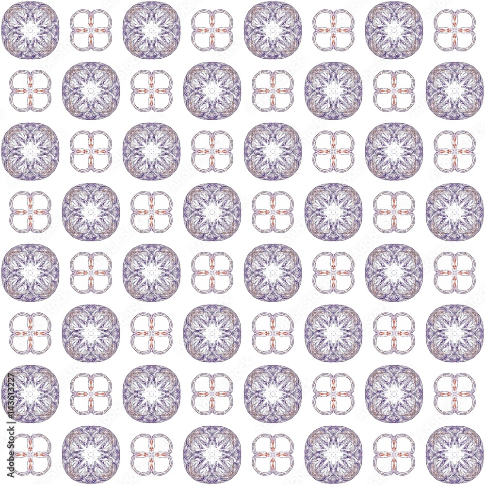 Fototapete seamless texture with 3d rendering abstract fractal blue pattern