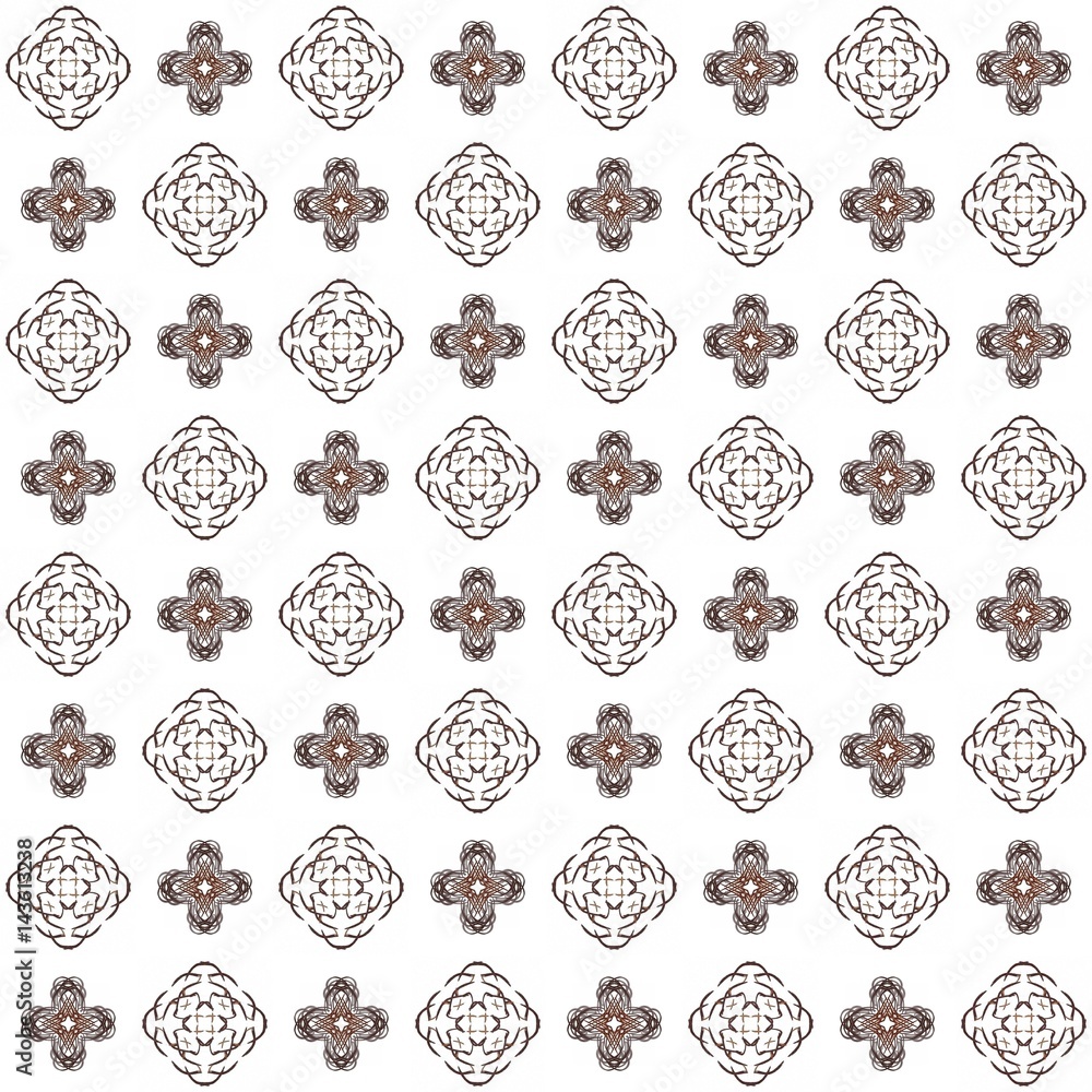 Fototapete seamless texture with 3d rendering abstract fractal brown pattern