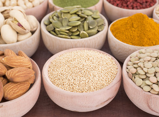 Amaranth seeds compared to other foods.