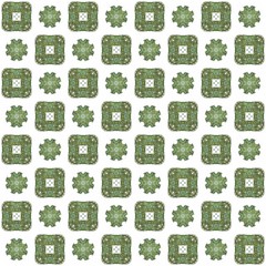 Obraz premium Seamless texture with 3D rendering abstract fractal green pattern