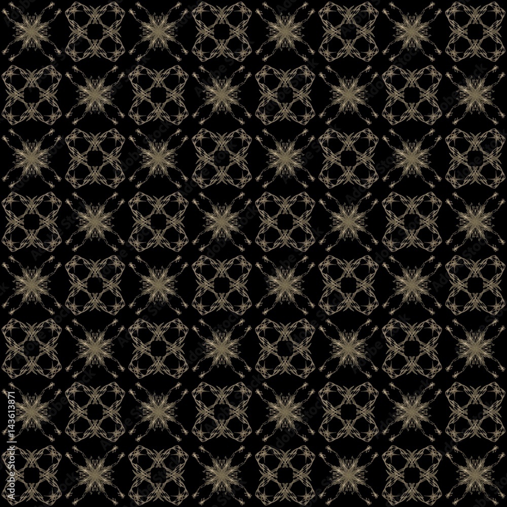 Fototapete seamless texture with 3d rendering abstract fractal beige pattern