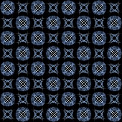 Seamless texture with 3D rendering abstract fractal blue pattern