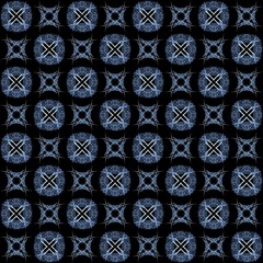 Seamless texture with 3D rendering abstract fractal blue pattern