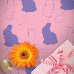 Composite image of picture of a flower