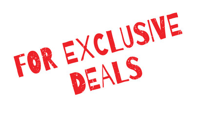 For Exclusive Deals rubber stamp. Grunge design with dust scratches. Effects can be easily removed for a clean, crisp look. Color is easily changed.