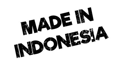 Made In Indonesia rubber stamp. Grunge design with dust scratches. Effects can be easily removed for a clean, crisp look. Color is easily changed.