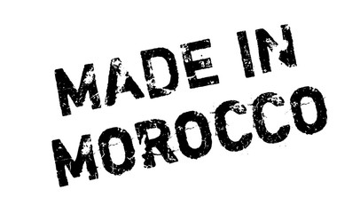 Made In Morocco rubber stamp. Grunge design with dust scratches. Effects can be easily removed for a clean, crisp look. Color is easily changed.