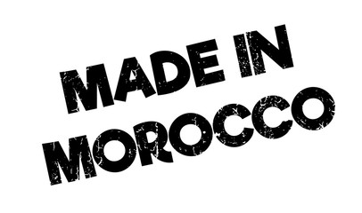 Made In Morocco rubber stamp. Grunge design with dust scratches. Effects can be easily removed for a clean, crisp look. Color is easily changed.