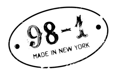 Made In New York rubber stamp. Grunge design with dust scratches. Effects can be easily removed for a clean, crisp look. Color is easily changed.