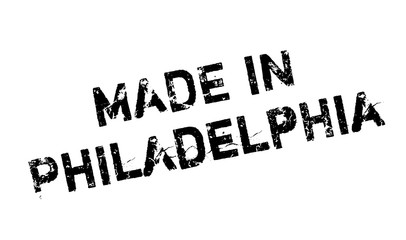 Made In Philadelphia rubber stamp. Grunge design with dust scratches. Effects can be easily removed for a clean, crisp look. Color is easily changed.