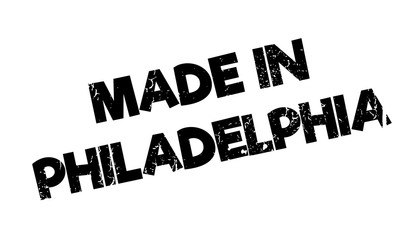 Made In Philadelphia rubber stamp. Grunge design with dust scratches. Effects can be easily removed for a clean, crisp look. Color is easily changed.