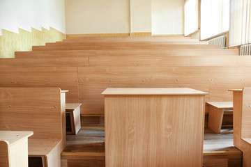 Fototapeta na wymiar Interior of big modern classroom
