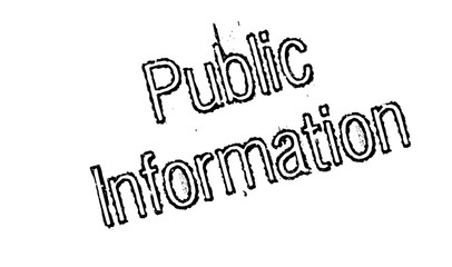 Public Information rubber stamp. Grunge design with dust scratches. Effects can be easily removed for a clean, crisp look. Color is easily changed.