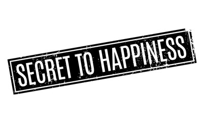 Secret To Happiness rubber stamp. Grunge design with dust scratches. Effects can be easily removed for a clean, crisp look. Color is easily changed.