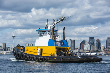 Fototapeta premium Tug on Elliott Bay