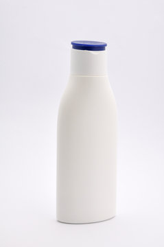 Plastic bottle on white background