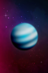 Planet Neptune background. Vector