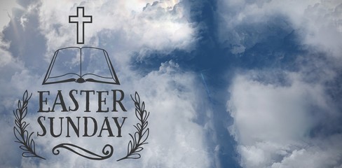 Composite image of easter message