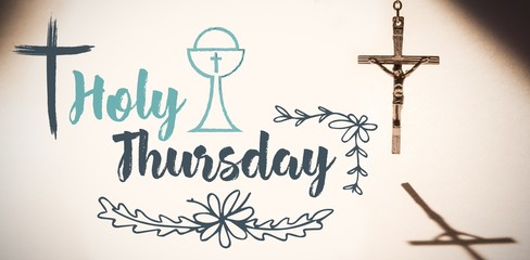 Composite image of easter message