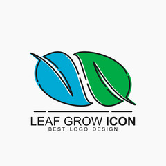 GREEN ICON LOGO FLAT DESIGN