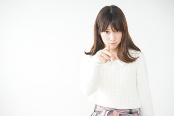 Fototapeta premium angry young woman