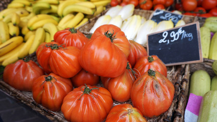 Tomatoes at traditional market