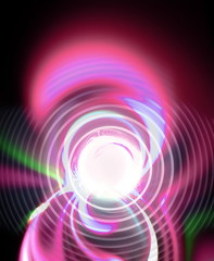 Abstract figure from spirals, red waves and plasma.Fractal art graphics