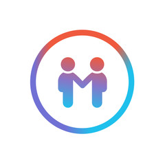 Obraz premium Three-Color Line App Icon