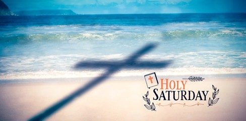 Composite image of easter message